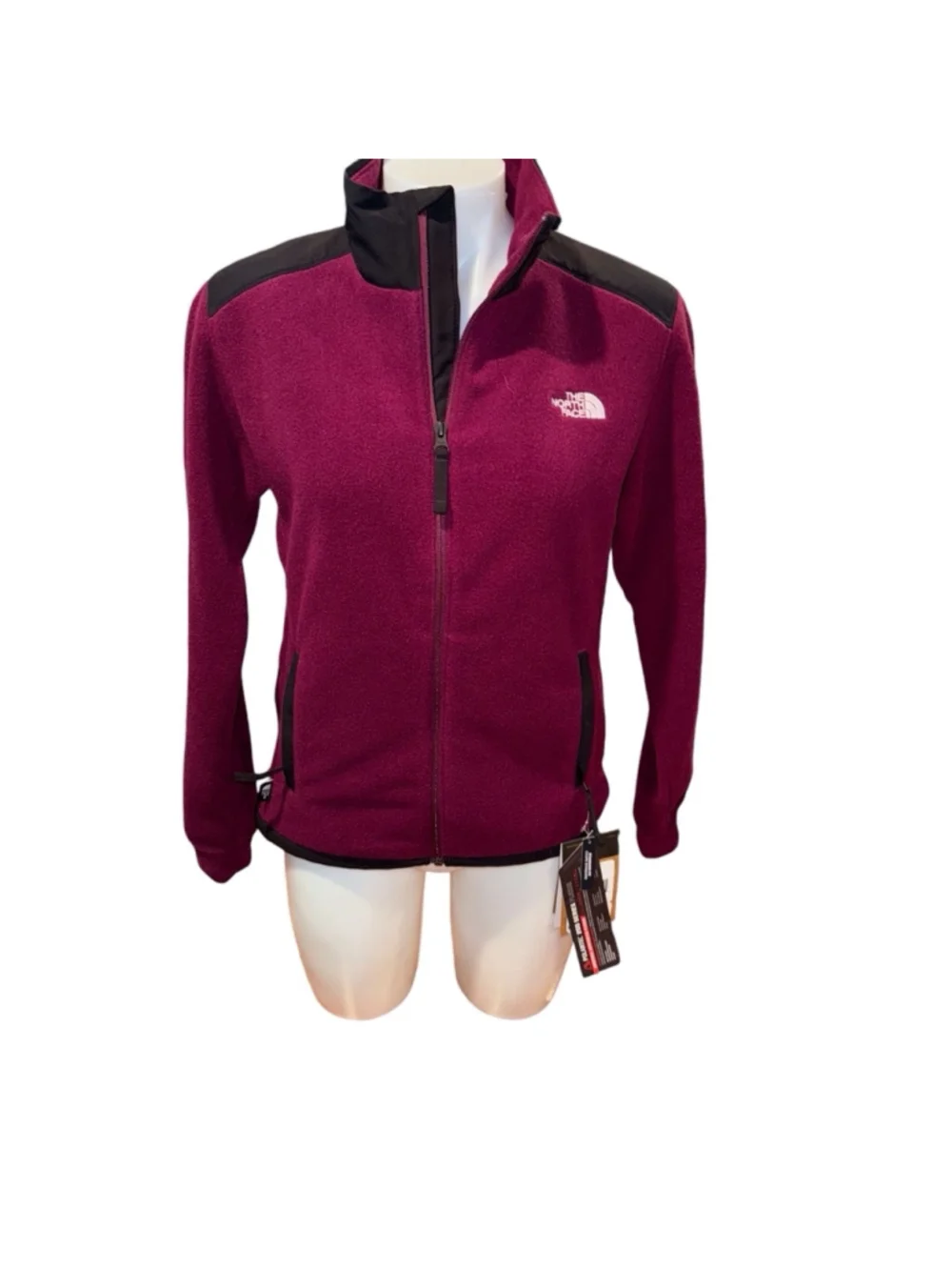 Women's The North Face Fleece alpine 200 Jacket Size S Purple Black - Picture 2 of 3